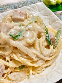 なべ1つで!豆乳クリームパスタ-レシピのメイン写真