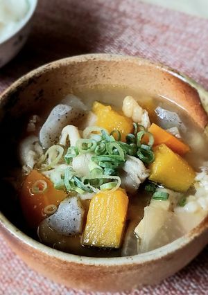 ほっこり♪コク旨♫かぼちゃ豚汁-レシピのメイン写真
