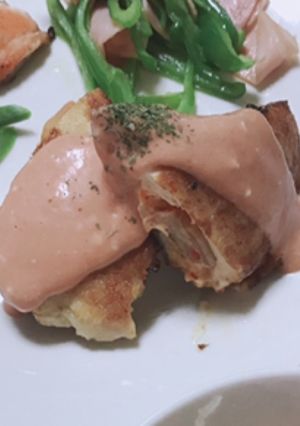 ささみのキムチとクリームチーズはさみ焼き-レシピのメイン写真