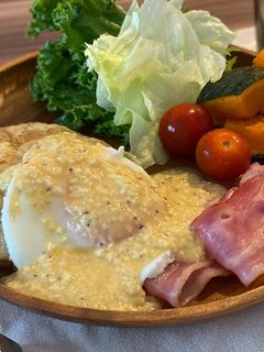 大豆粉パンケーキdeエッグベネディクト-レシピのメイン写真