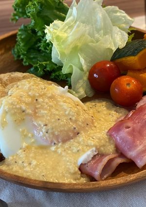 大豆粉パンケーキdeエッグベネディクト-レシピのメイン写真