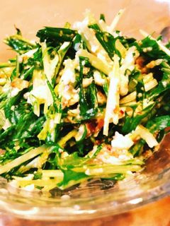 約5分!!水菜と豆腐の梅和えサラダ-レシピのメイン写真