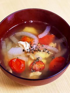 簡単!トマトと玉ねぎのスープ-レシピのメイン写真
