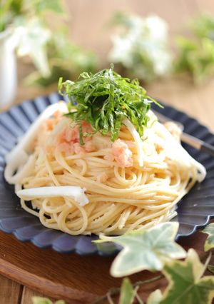 新玉ねぎのいか明太バターパスタ-レシピのメイン写真