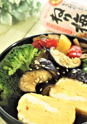 【お弁当に】レンジで！ナスの甘辛梅和え-レシピのメイン写真