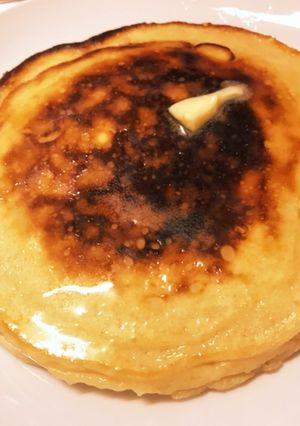 朝食ホットケーキ☆強力粉で作る-レシピのメイン写真