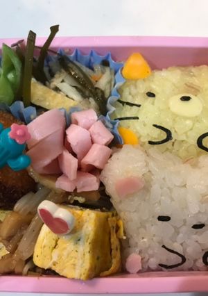 39キャラ弁　すみっこ　ねことしろくま-レシピのメイン写真