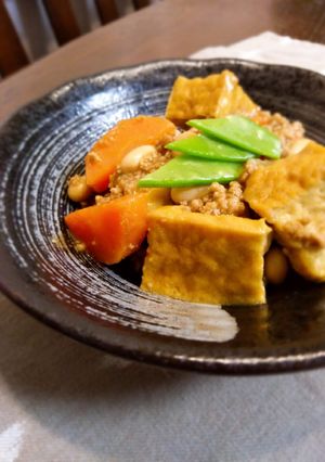 厚揚げと大豆のカレー煮-レシピのメイン写真