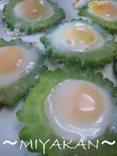 ゴーヤとうずらの目玉焼き♪-レシピのメイン写真