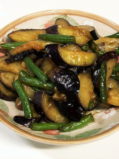 茄子といんげんの甘辛味噌炒め-レシピのメイン写真