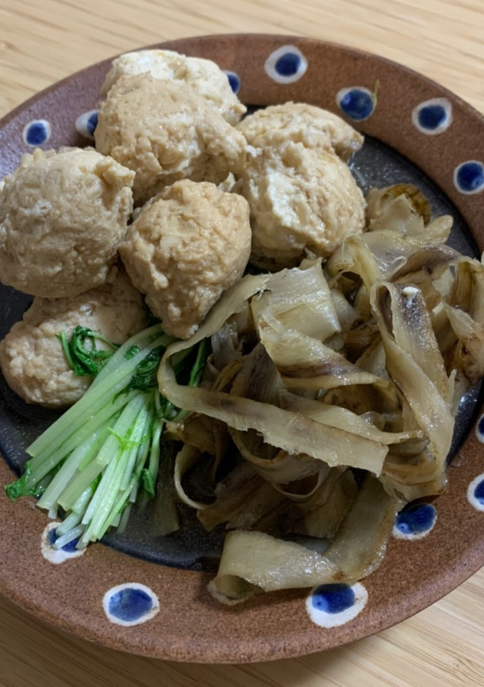 鶏つくねとごぼうの煮物-レシピのメイン写真