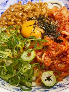 冷やし納豆キムチうどん-レシピのメイン写真