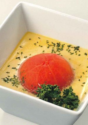 まるごとトマトのミルク茶碗蒸し-レシピのメイン写真