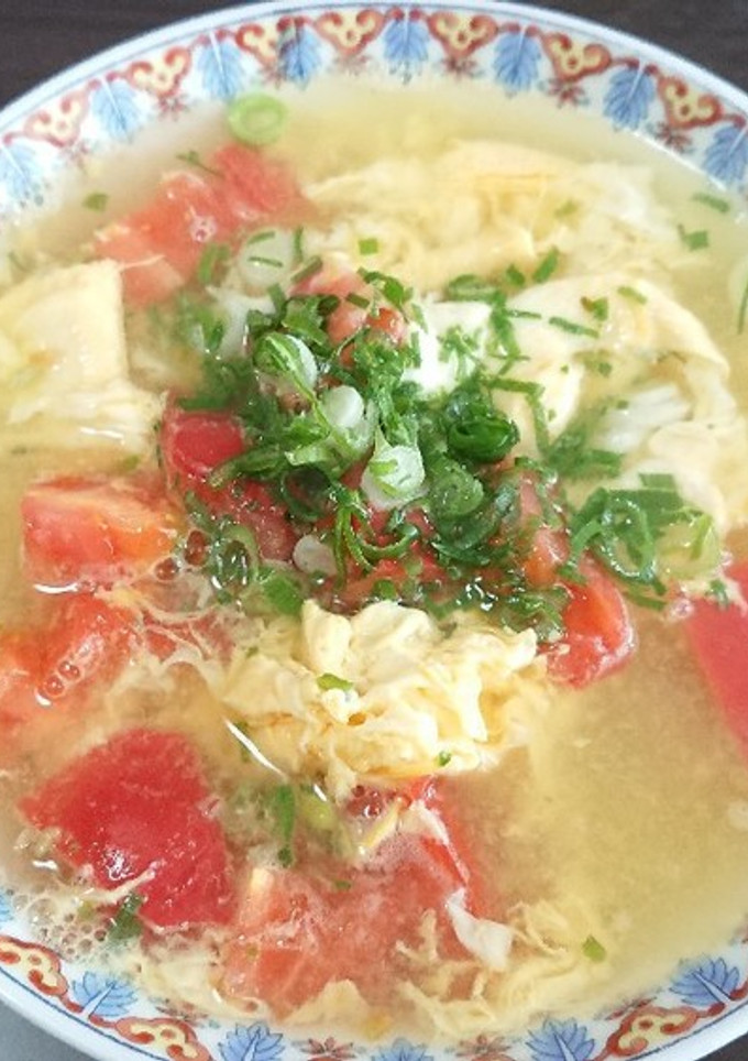 塩ラーメンのトマト卵とじ-レシピのメイン写真