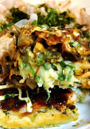 玉ねぎの葉でお好み焼き-レシピのメイン写真