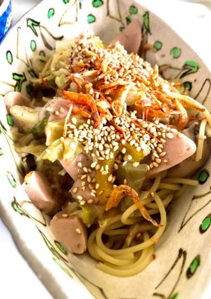 うちにあった残り物de和風パスタ-レシピのメイン写真