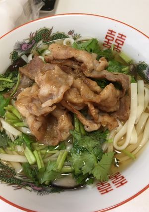 焼肉のたれで簡単!!パクチー肉うどん-レシピのメイン写真