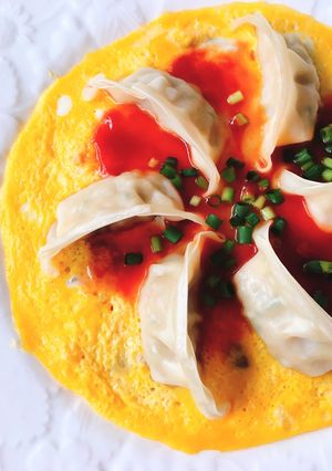 冷凍餃子で簡単おもてなし☆オム餃子-レシピのメイン写真