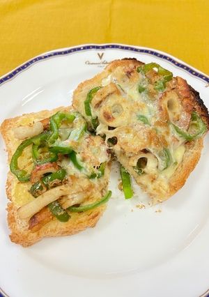 ピーマンとじゃこの和風トーストJA福岡市-レシピのメイン写真