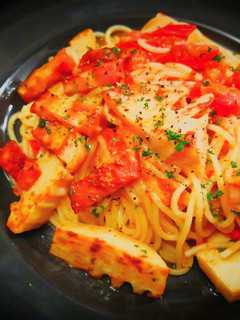 ベーコンたけのこのフレッシュトマトパスタ-レシピのメイン写真