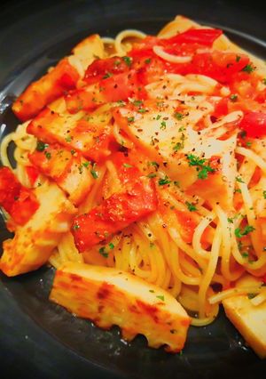 ベーコンたけのこのフレッシュトマトパスタ-レシピのメイン写真
