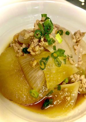 新玉ねぎと大根のそぼろ煮-レシピのメイン写真