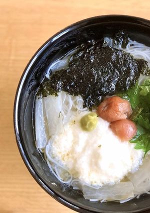 山かけ汁ビーフンの梅煮-レシピのメイン写真