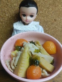 リカちゃん♡筍 豚 人参 昆布を炊いたん-レシピのメイン写真