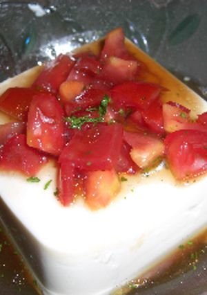 にんにく醤油のトマト冷奴-レシピのメイン写真