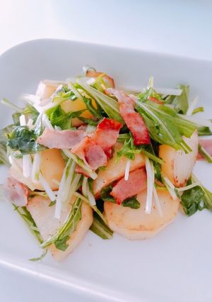 新じゃがと水菜のホットサラダ-レシピのメイン写真