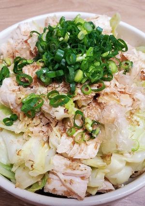 鶏胸肉ときゃべつのヘルシーごまあえ-レシピのメイン写真