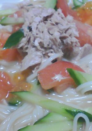 ツナマヨ☆さっぱりそうめん-レシピのメイン写真
