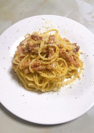 簡単材料で！本格！濃厚カルボナーラ-レシピのメイン写真