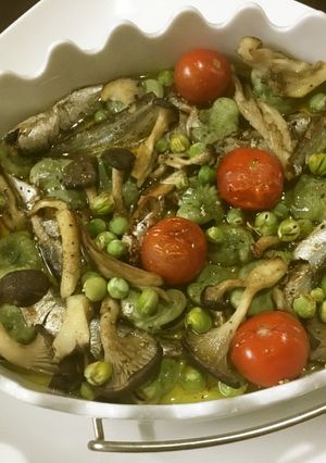 そら豆とオイルサーディンのグリル-レシピのメイン写真