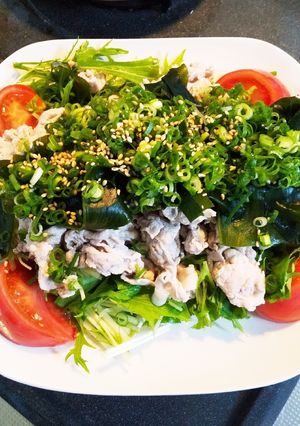 水菜とワカメの冷しゃぶミネラルサラダ-レシピのメイン写真