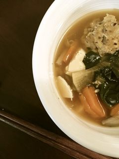 小3☆葱たっぷりのほっこり鯵のつみれ汁♪-レシピのメイン写真