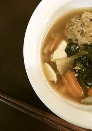 小３☆葱たっぷりのほっこり鯵のつみれ汁♪-レシピのメイン写真