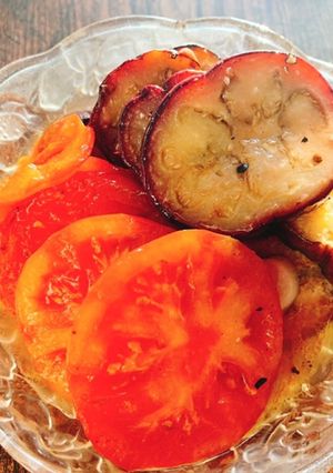 焼きナスとトマトのレモンマリネ-レシピのメイン写真