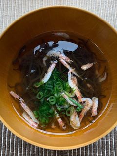 桜えびともずくのスープ-レシピのメイン写真