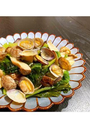 あさりと小松菜とエリンギの酒蒸し-レシピのメイン写真
