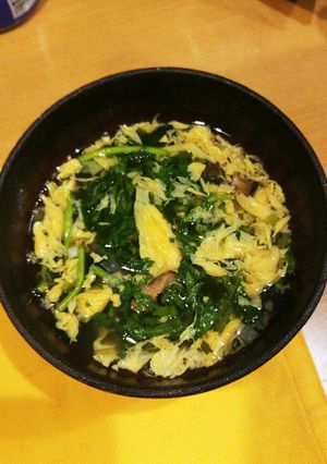 手抜き春菊と卵のスープ-レシピのメイン写真