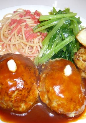 にんにくポークハンバーグ-レシピのメイン写真
