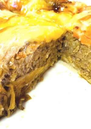 ハンバーグinお好み焼き♡-レシピのメイン写真