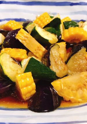 揚げ野菜のつゆびたし-レシピのメイン写真