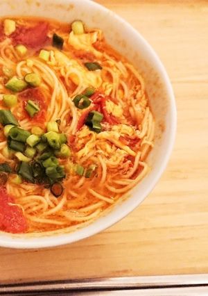 あったか素麺!トマ卵にゅうめん-レシピのメイン写真
