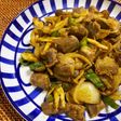 砂肝のカレー粉炒め