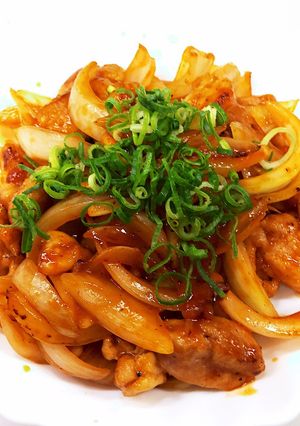 ヤンニョム風チキン♡新玉入り-レシピのメイン写真