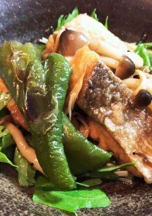 麺つゆで簡単本格★鮭(ます)焼きびたし-レシピのメイン写真