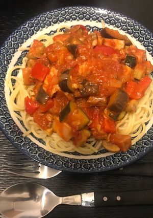 野菜たっぷりラタトゥイユのパスタ-レシピのメイン写真