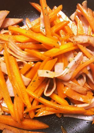 簡単！ハムとにんじんのカレーきんぴら-レシピのメイン写真
